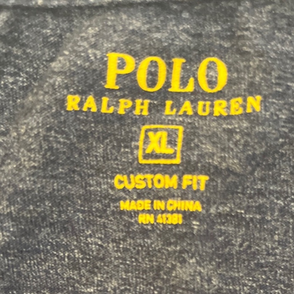 Polo Ralph Lauren Mens Size XL Long Sleeve T Shirt Custom Fit Crew Neck Blue - Picture 3 of 9